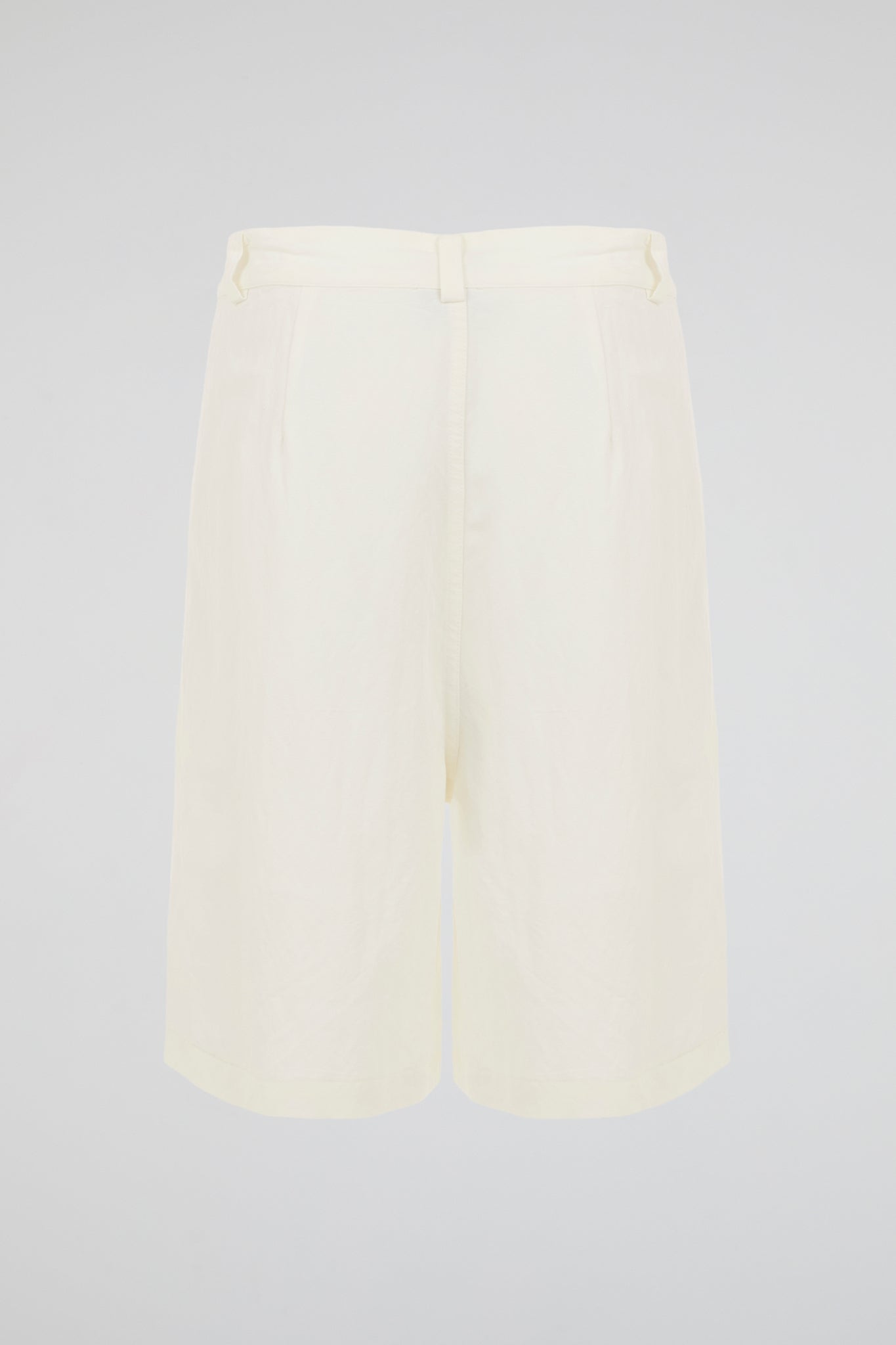 White Pleated Shorts