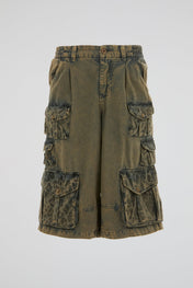 Multi Pocket Utility Cargo Shorts