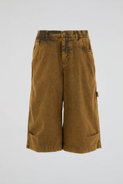 Washed Workwear Utility Shorts