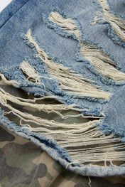 Hybrid Camo Distressed Denim