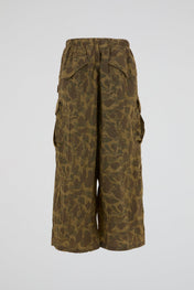 Wide-Leg Cargo Pants Camo