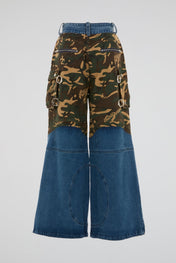 Hybrid Camo Denim Cargo Pants