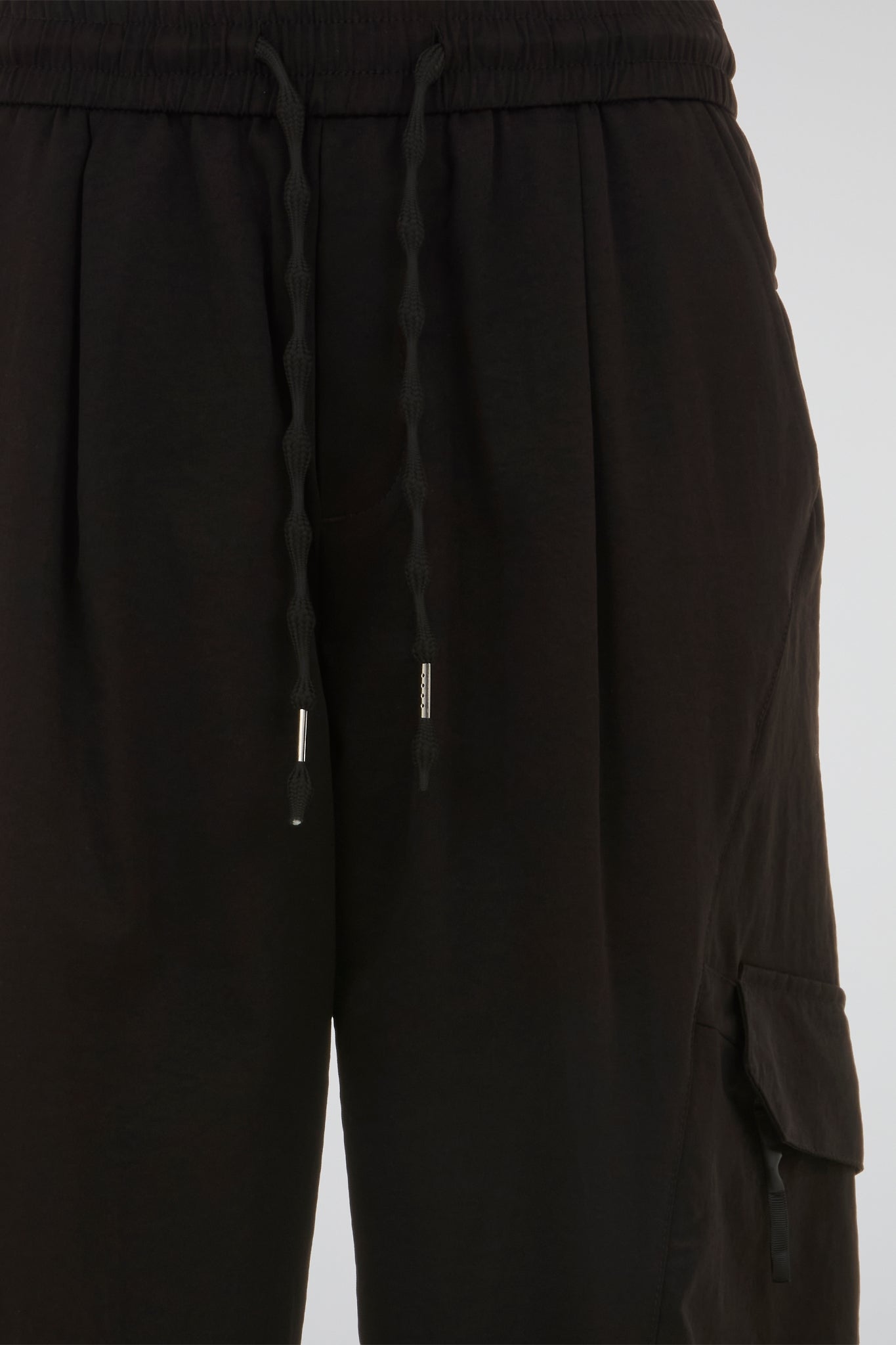 Deep Obsidian Black Technical Cargo Trousers