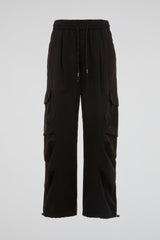 Deep Obsidian Black Technical Cargo Trousers