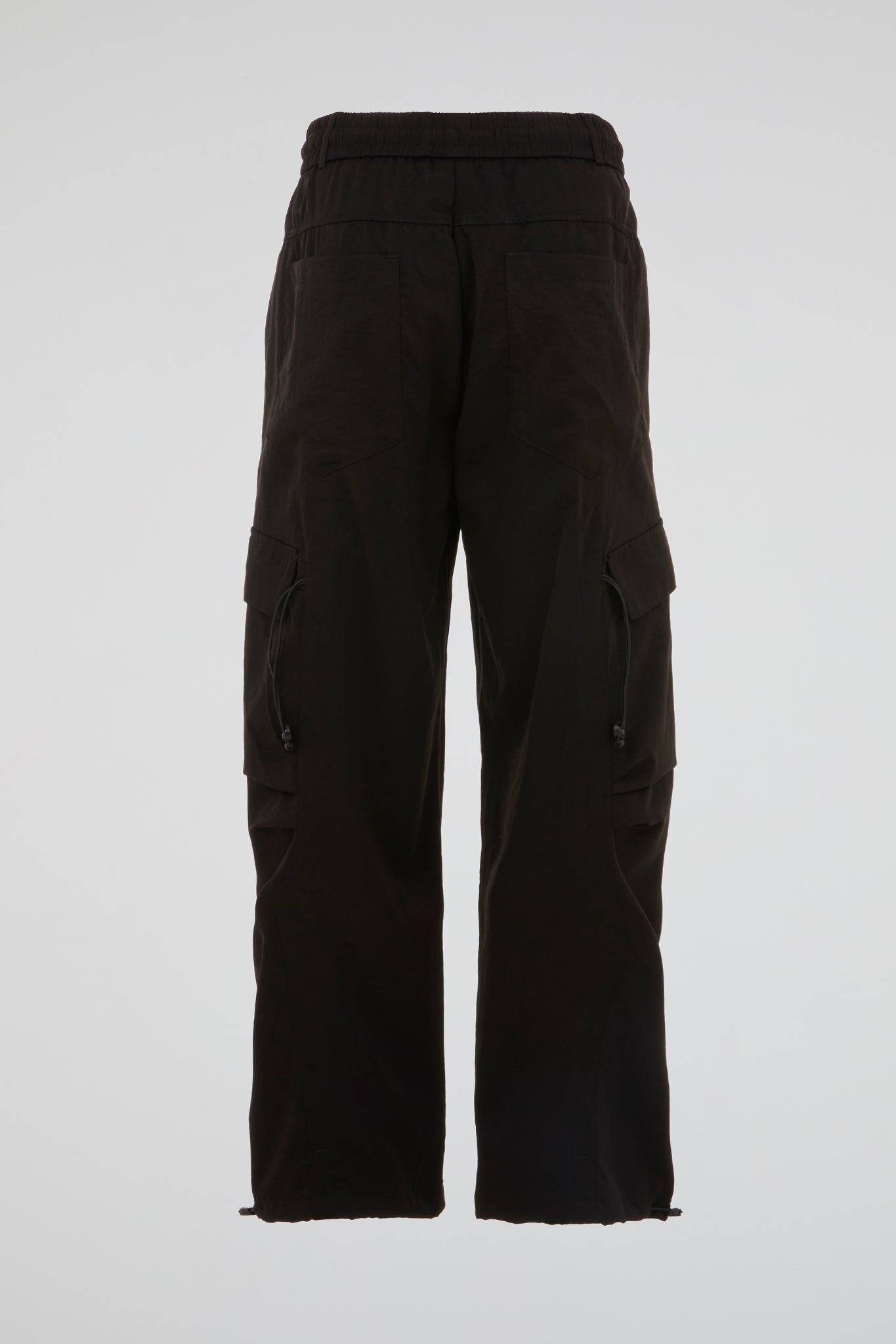 Deep Obsidian Black Technical Cargo Trousers