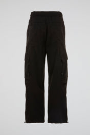 Deep Obsidian Black Technical Cargo Trousers
