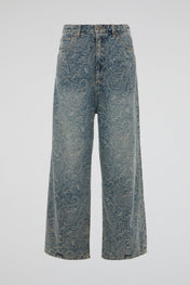 Wide-Leg Jeans Blue