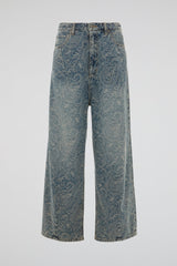 Wide-Leg Jeans Blue
