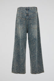 Wide-Leg Jeans Blue