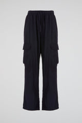 Navy Utility Straight Trousers