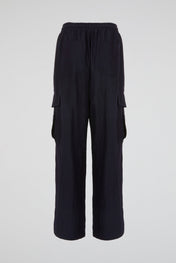 Navy Utility Straight Trousers