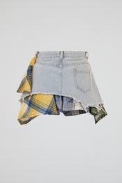 Patchwork Denim Skirt