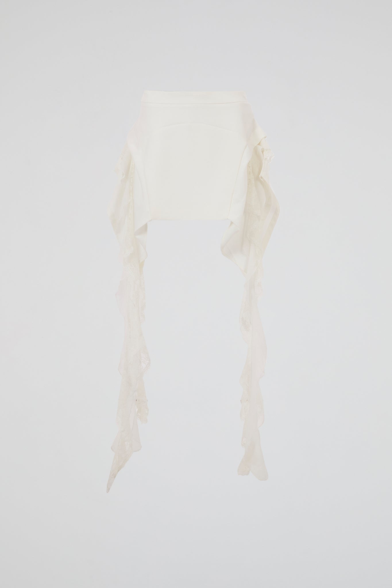 Lace Ruffle Mini Skirt