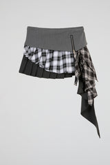 Charcoal Pinstripe Mini Skirt