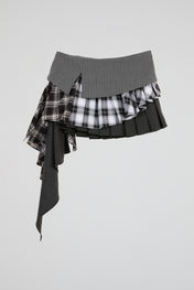 Charcoal Pinstripe Mini Skirt