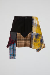 Asymmetric Patchwork Skirt