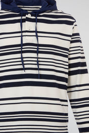 Dumist Stripe Hooded Henley