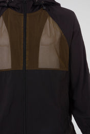 Technical Mesh Windbreaker Black & Brown