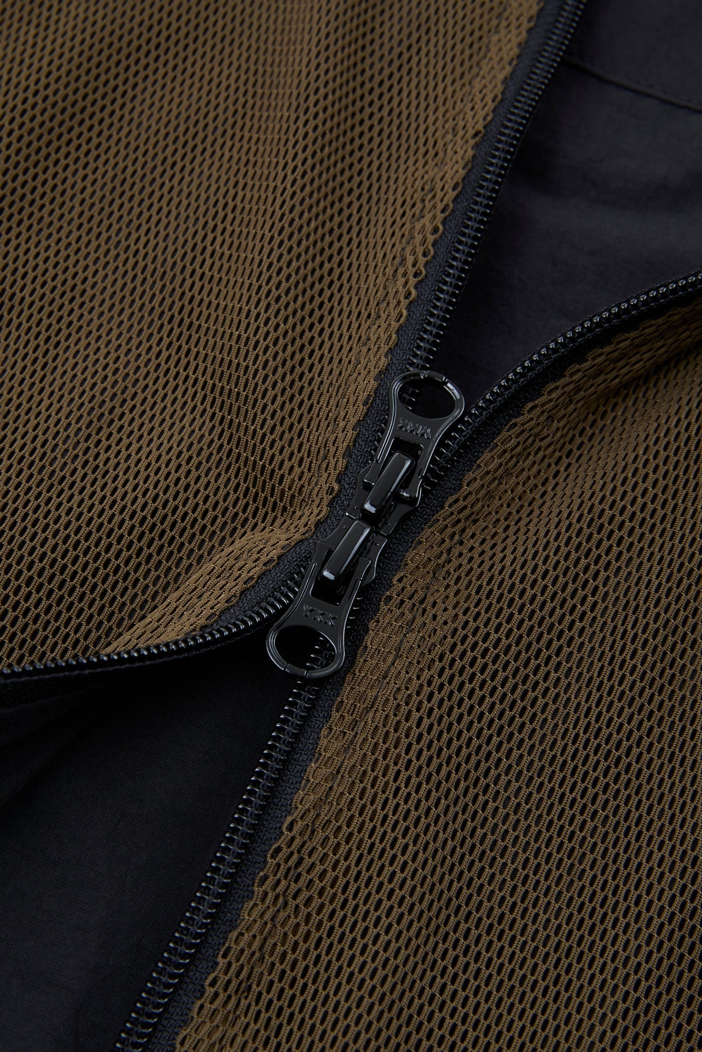 Technical Mesh Windbreaker Black & Brown