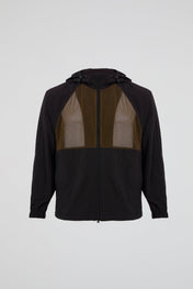 Technical Mesh Windbreaker Black & Brown