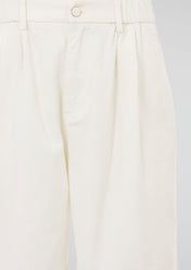 White Pleated Carpenter Shorts