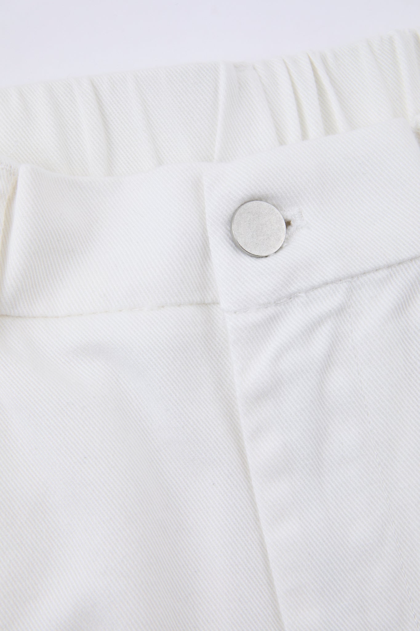 White Pleated Carpenter Shorts