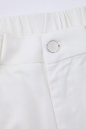 White Pleated Carpenter Shorts