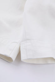 White Pleated Carpenter Shorts