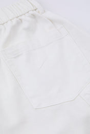 White Pleated Carpenter Shorts