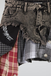 Patchwork Denim Skirt
