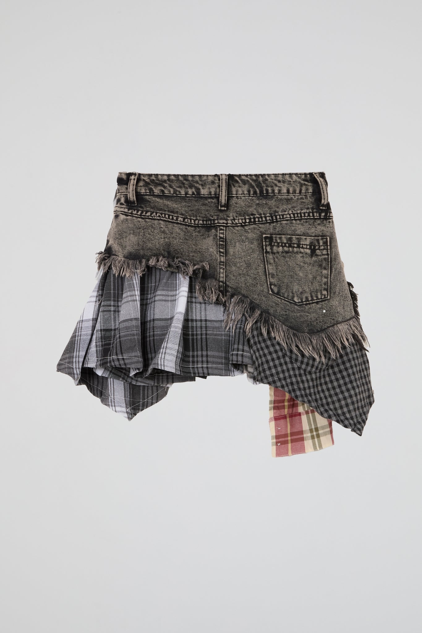 Patchwork Denim Skirt