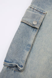 Contrast Cargo Jeans