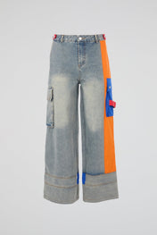 Contrast Cargo Jeans