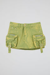 Cargo Mini Skirt Green