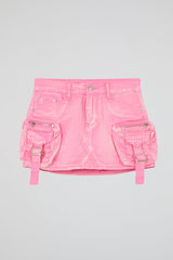 Cargo Mini Skirt Pink