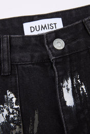 Distressed Multi-Pocket Cargo Denim