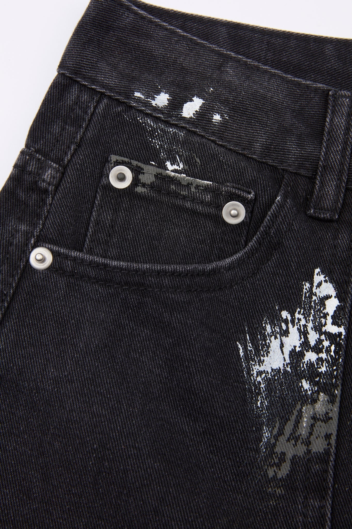 Distressed Multi-Pocket Cargo Denim