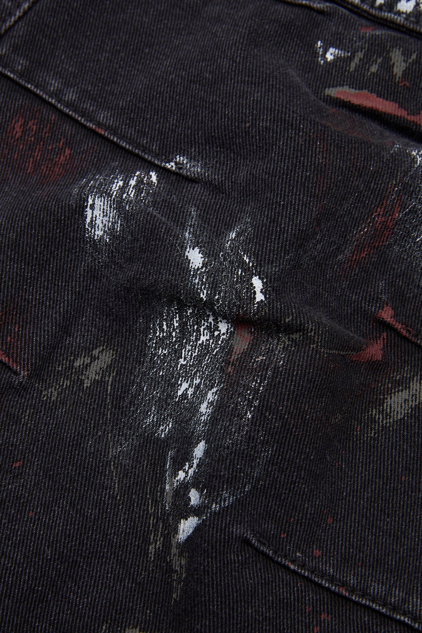 Distressed Multi-Pocket Cargo Denim