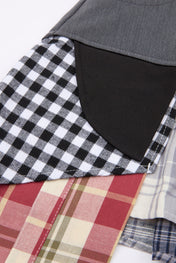 Patchwork Denim Skirt