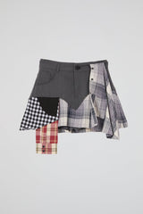 Patchwork Denim Skirt