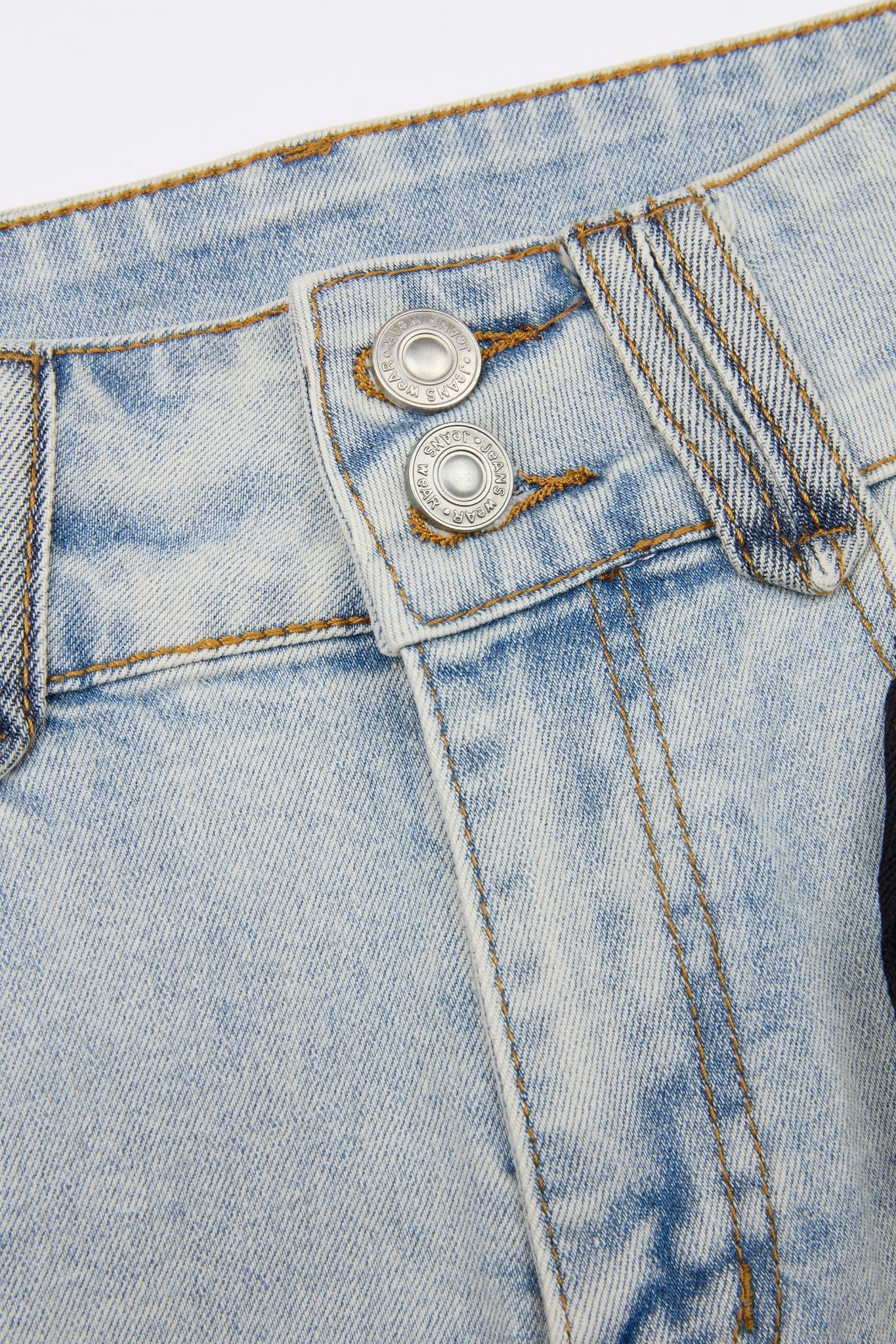 Necktie Denim Shorts