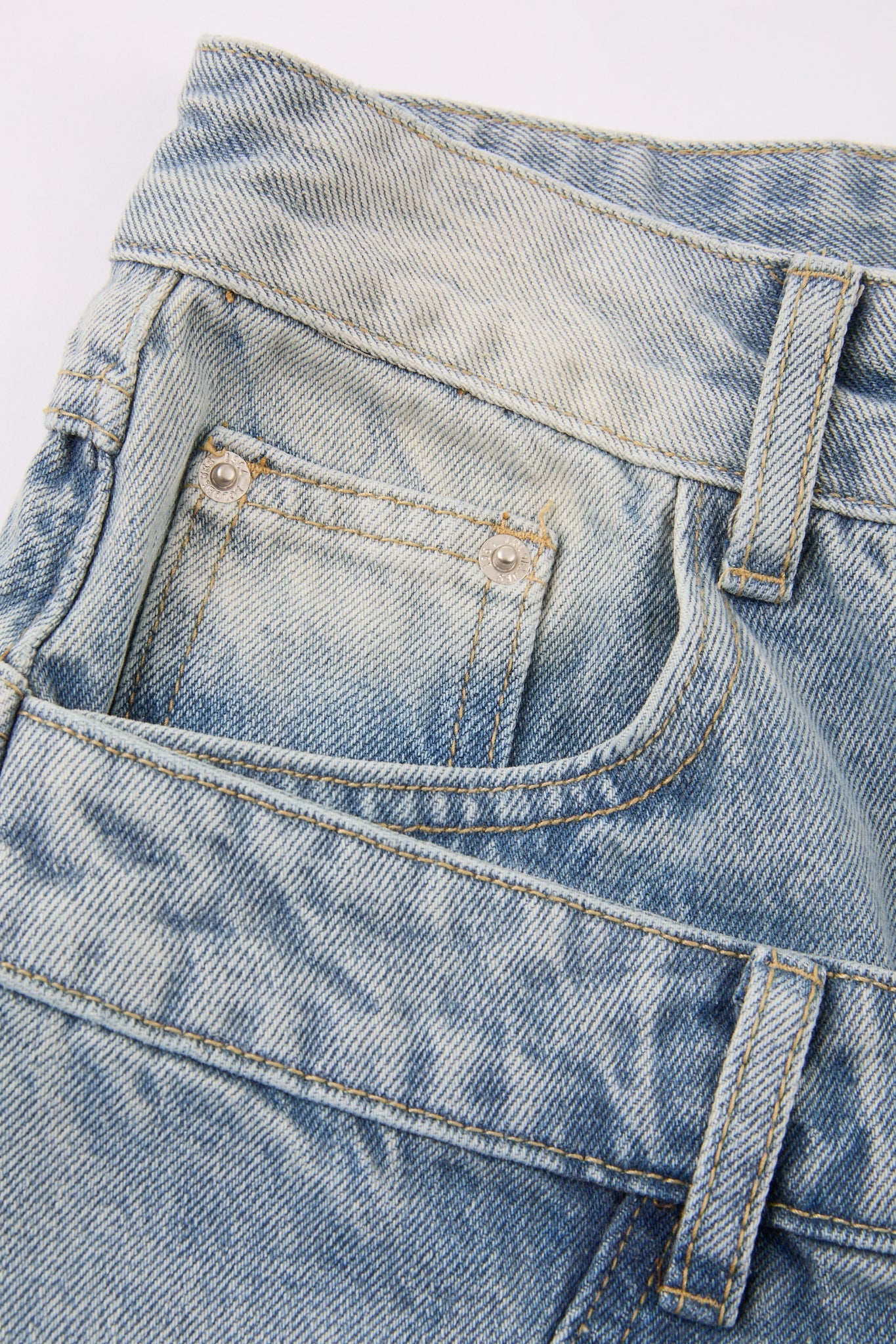 Multi Waist Denim Shorts Blue