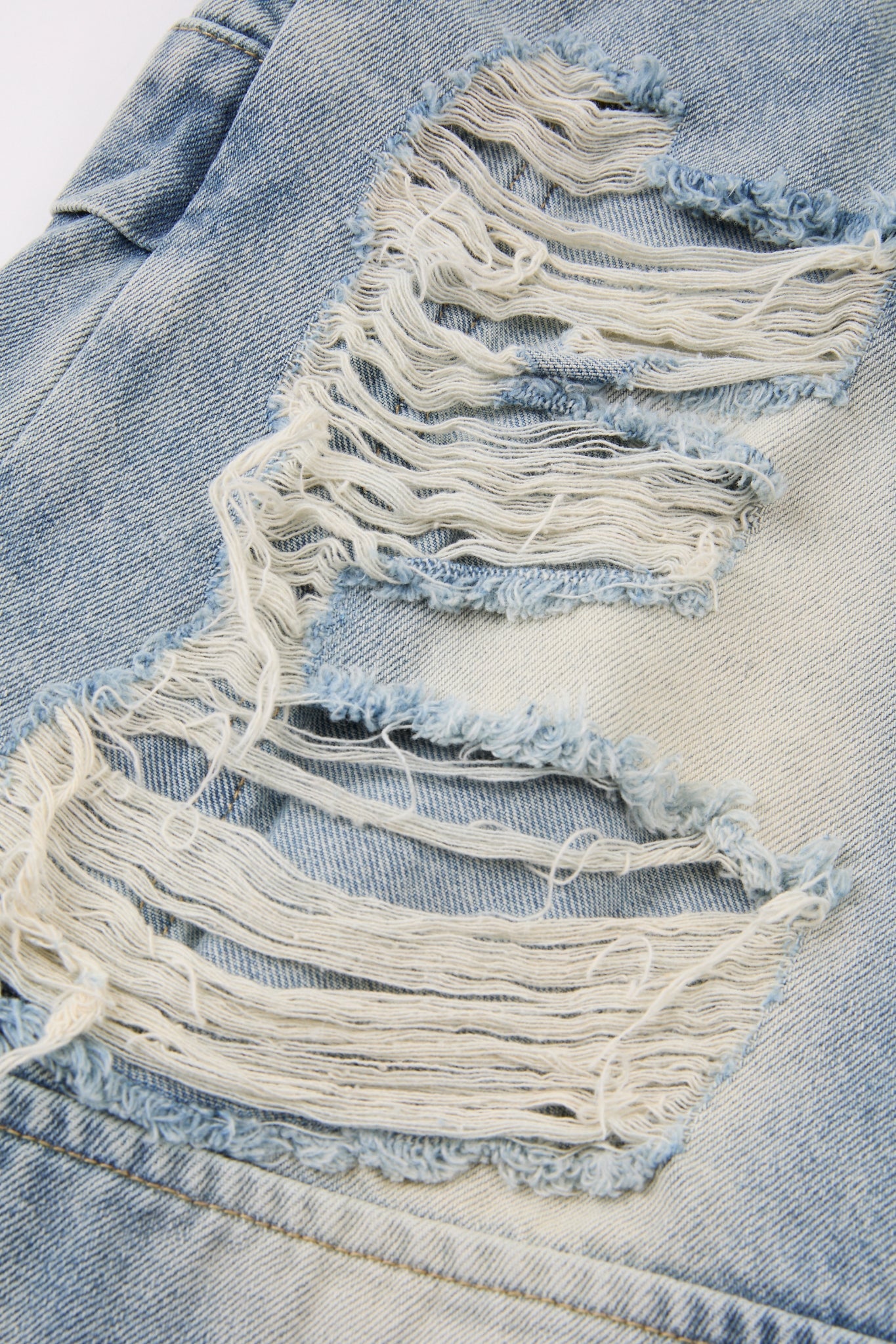 Multi Waist Denim Shorts Blue