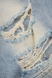 Multi Waist Denim Shorts Blue