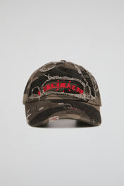 Charcoal Camo Distressed Cap