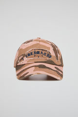 Pink Camo Distressed Ball Cap