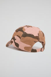 Pink Camo Distressed Ball Cap