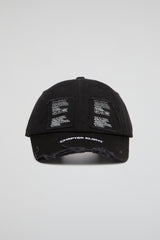 Black Distressed Ball Cap