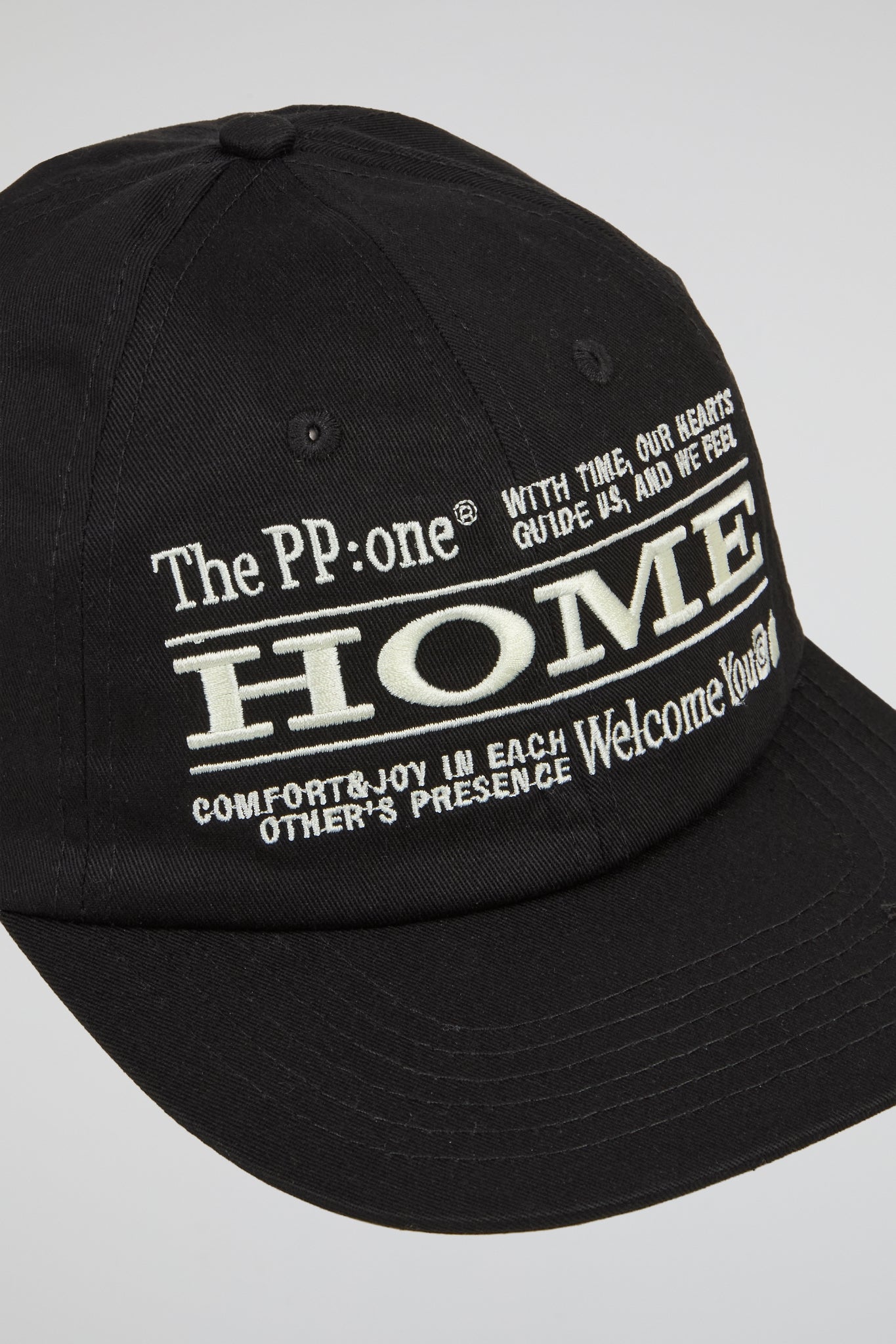 Black Embroidered Cap