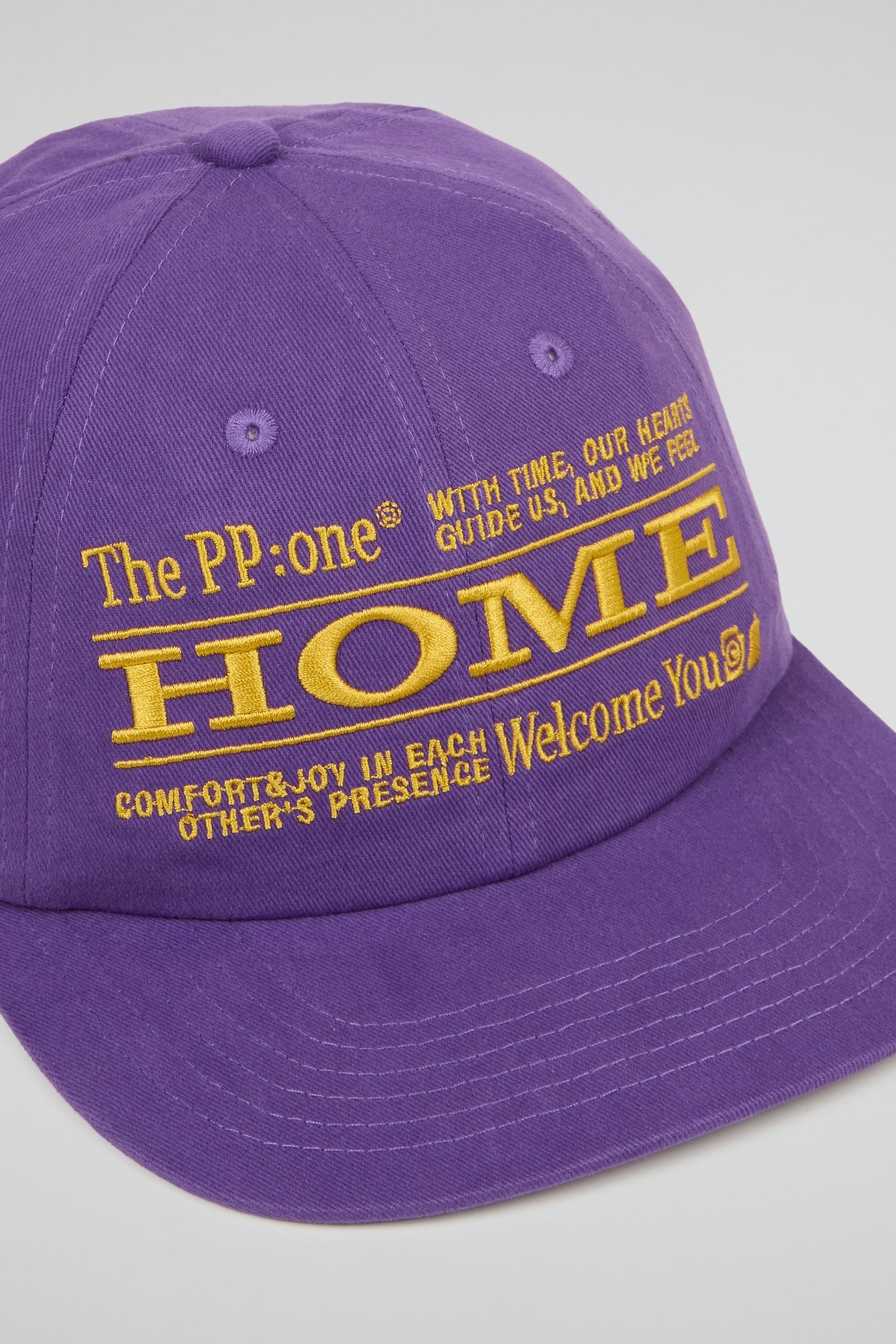 Purple Embroidered Cap